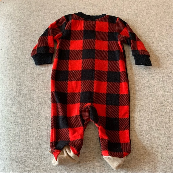 Carters Newborn Reindeer Zipper Sleeper - Picture 2 of 3